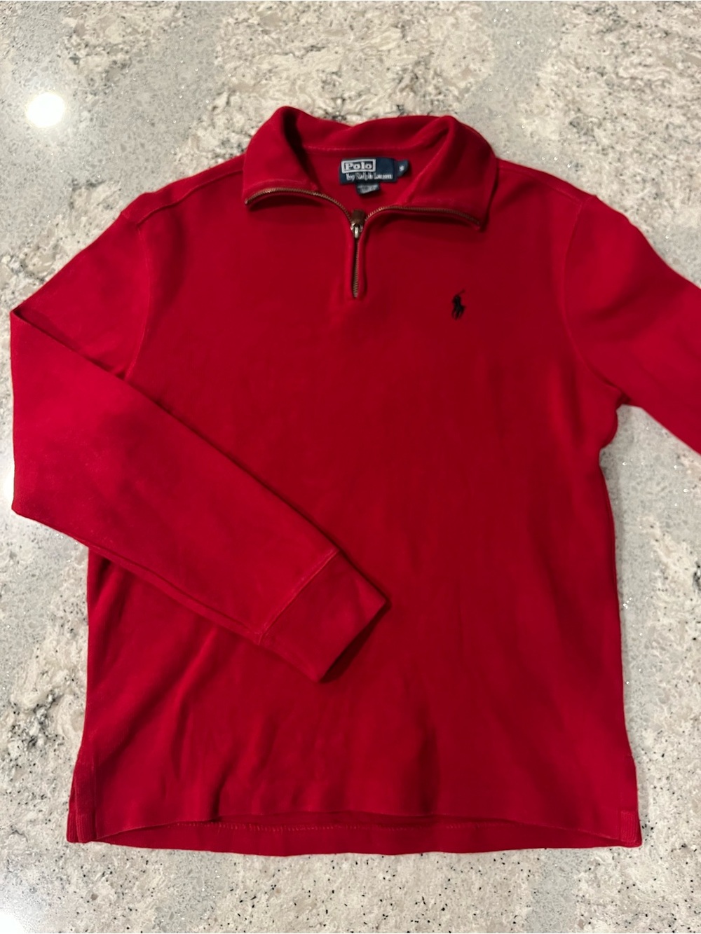 Vintage Polo by Ralph Lauren Red Quarter-Zip Pullover